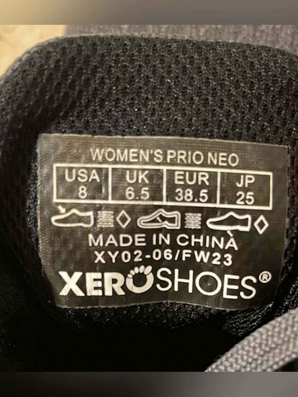 Xero Shoes Women's Prio Neo barefoot training Dark Gray w/ Teal Pull Tabs sz 8 - Picture 3 of 6